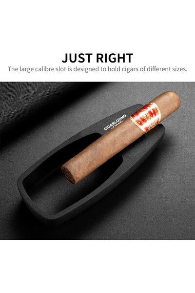 CIGARLOONG Cigar Ashtray, Metal Large Slot Ashtray Non-Slip for Indoor Outdoor Use (Red)