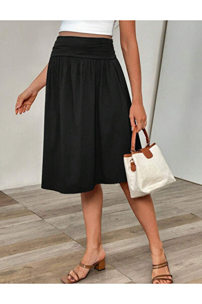 Sheya Shein midi skirt, black