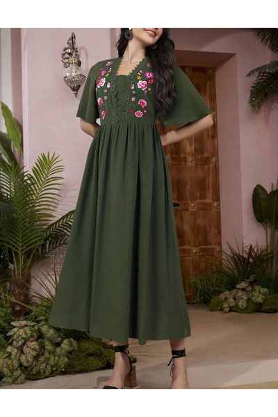 Sheya Shein maxi dress, khaki