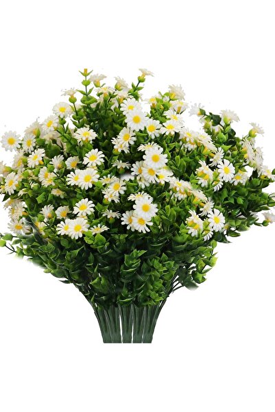 The Bros باقات حريرية من زهور الأقحوان الاصطناعية من DWIND (أبيض)