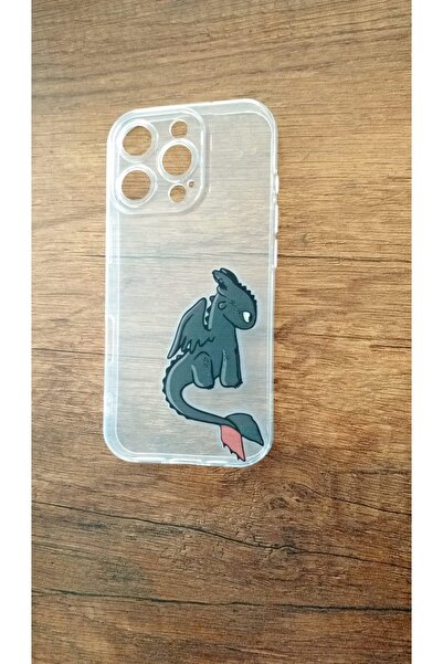 Newon غطاء هاتف آيفون 16 برو من السيليكون مع طباعة التنين بدون أسنان