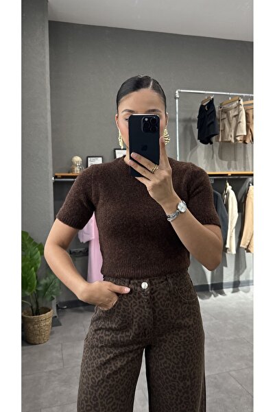 YOUR NAME Κοντομάνικο πουλόβερ με απαλή υφή