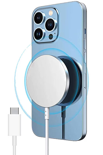 The Wlue 15W Manyetik Kablosuz Şarj Cihazı Magsafe Uyumlu iPhone 12/13/14/15 ...