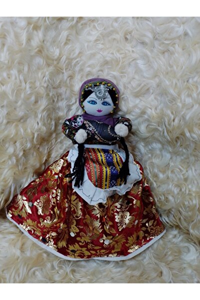 ŞAHMERDANOĞLU 30x30 Cm El Yapımı Büyük Boy Yeşilhisar Soğanlı Bebeği, Bebek Uyutan Modelli kap2