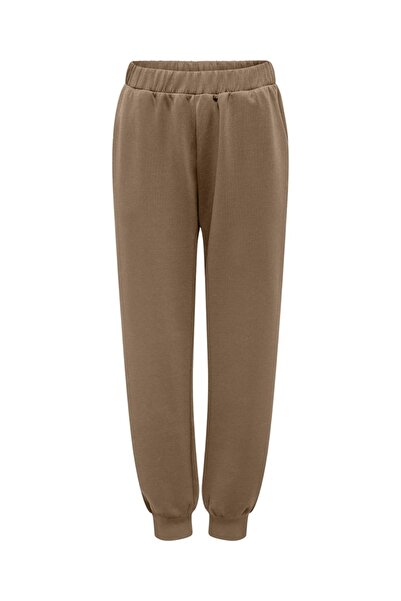 ONLY Onlalina Life Cuff Pant Cc Swt Women's Beige Sweatpants - 15326744