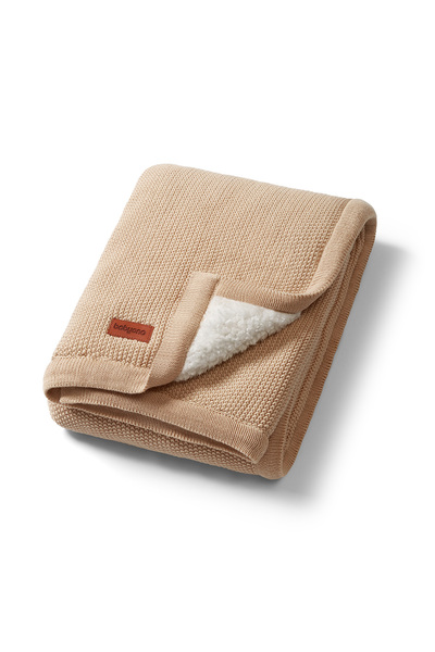 Babyono Cotton Cream Baby Blanket with Fleece Lining, 1659/02