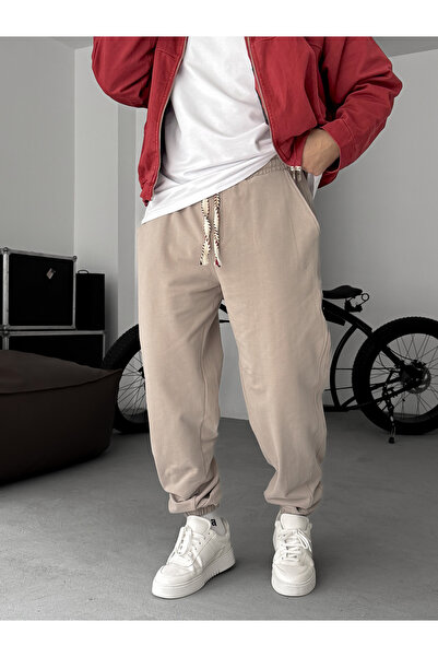 BYBASICMAN Ice Gray Side Seam Stitched Elasticated Tracksuit Jj-39