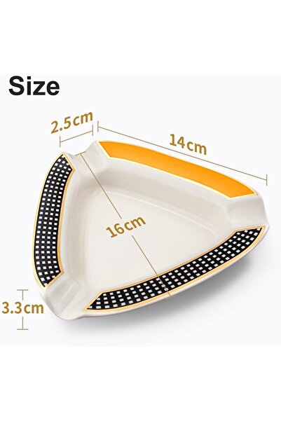 The Bros Cigar Ashtray Triangle - Large Rest for Outdoor/Indoor (White)