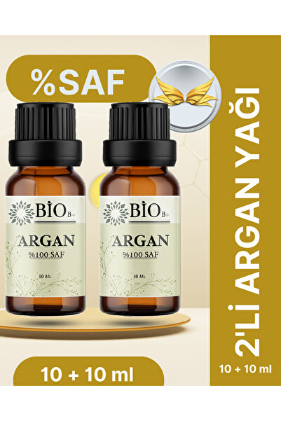 BioB+ 2'Lİ 10+10ML Saf & Doğal Argan Yağı 10 ml Cilt & Saç Güçlendirir Onarır...