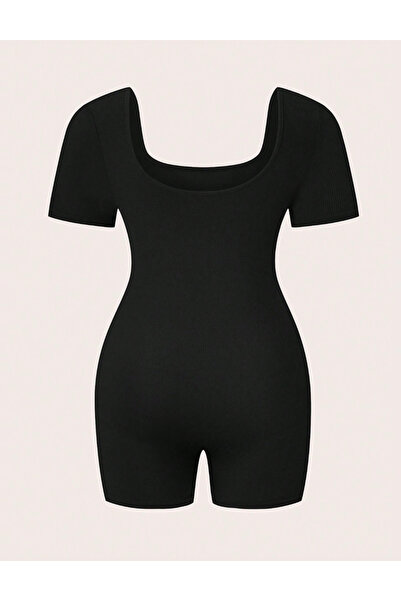 Sheya Shein Curve+ short jumpsuit, black