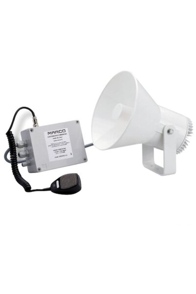 Marco Claxon electric cu amplificator, aprobat RINA, 12V -