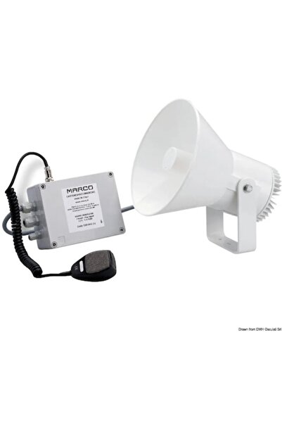 OSCULATI Claxon electric cu amplificator aprobat de RINA, 24V, pentru bărci