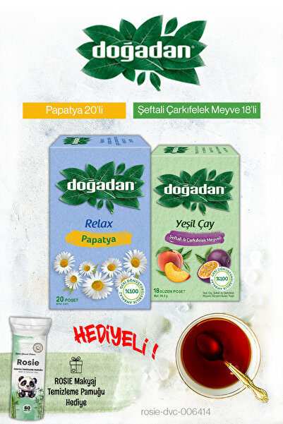 Doğadan شاي البابونج والخوخ والفراولة في أكياس مع هدية من روزي