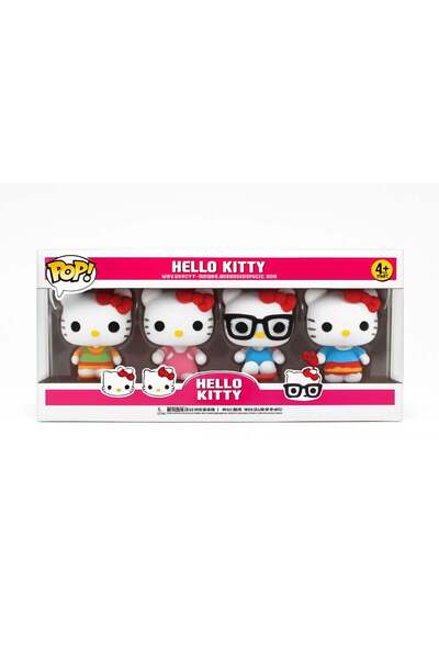 OEM Hello Kitty Figurine Set - Collection of 4 Adorable Mini Dolls, 38x15.5 cm