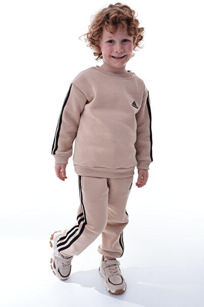 CQCQ طقم بدلة رياضية مخططة للأولاد - قماش مريح وناعم