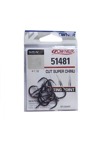 Mimteam Owner 51481 Cut Super Chinu Hook, Palette, No. 1 - for Flowing Water Fishing