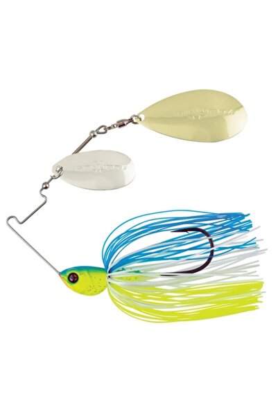 Mimteam Momeală spinnerbait Sakura Cajun 10.5g, Albastru deschis Chartreuse, 10cm, Cârlig 5/0