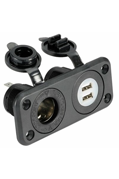 OSCULATI Car Adapter, 12V, USB, Black