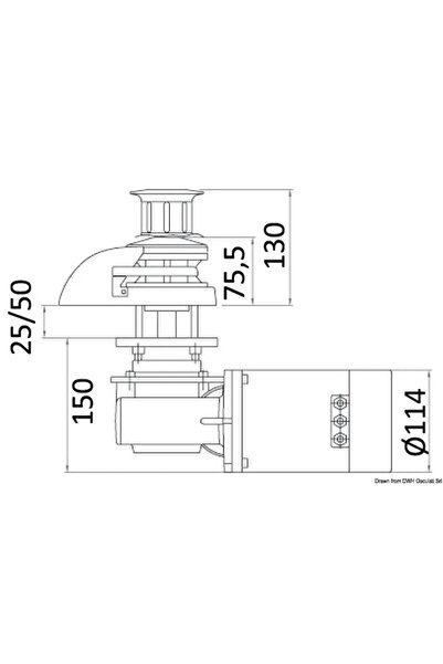 TNG Outdoor Italwinch Smart Anchor Winch 12V 700W, 12 mm, 750 kg