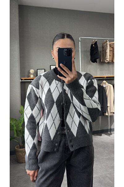 YOUR NAME Cardigan cu model de diamante