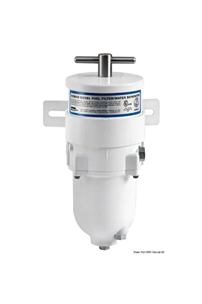 OSCULATI Filtru metalic Racor 900MAM - Separator de combustibil/apă 30 microni, 341 l/h