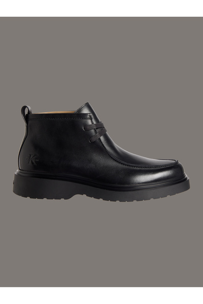 Calvin Klein Smooth Leather Lug Sole Desert Boots