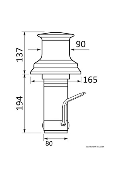 OSCULATI Vinci electric Lewmar C3 12/24V, capacitate 12 kg, oțel inoxidabil A...