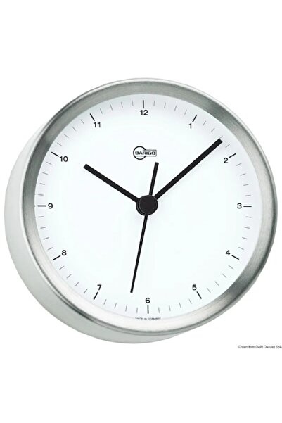 OSCULATI Barometru, Termometru, Higrometru si Ceas de Cuart Barigo din Inox, Carcasa Satinata