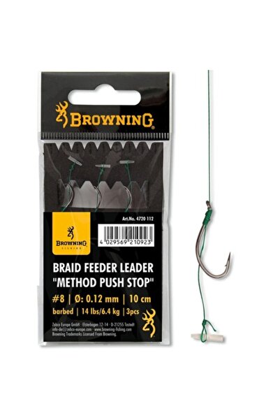 Mimteam Cârlige Browning Braid Feeder Leader Method Push Stop pre-legate, nr....