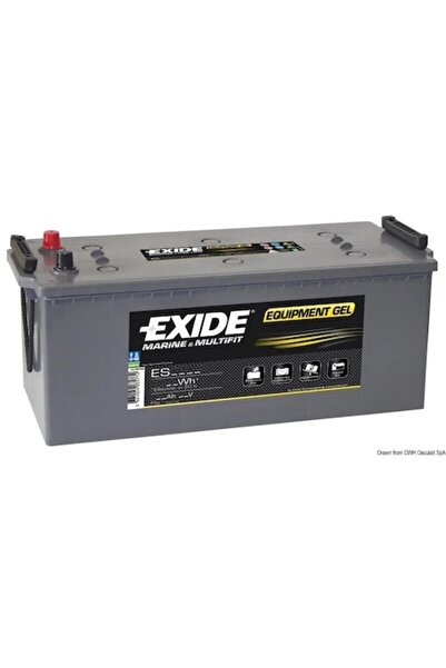 OSCULATI Baterie de pornire Exide Gel ES1100-6, 200 Ah, 260 Wh, 950 A, 12V, construcție robustă, tehnologie cu gel