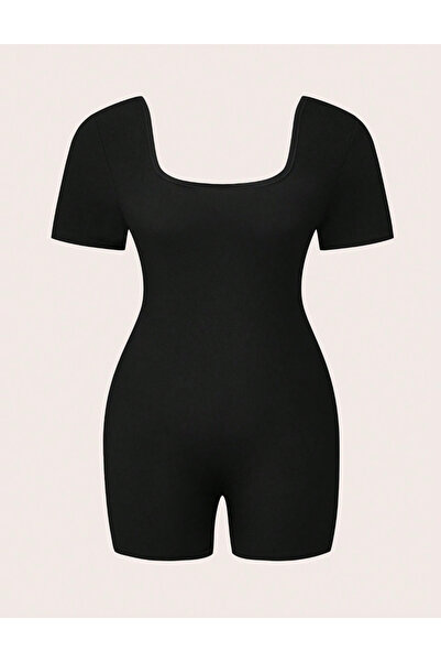 Sheya Shein Curve+ short jumpsuit, black