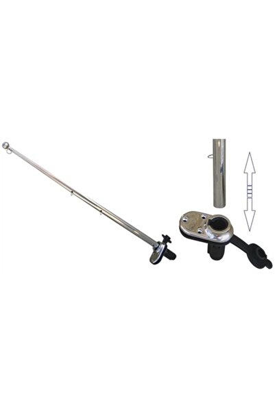 GFN Suport exterior pentru steaguri, 60 cm, oțel inoxidabil, detașabil