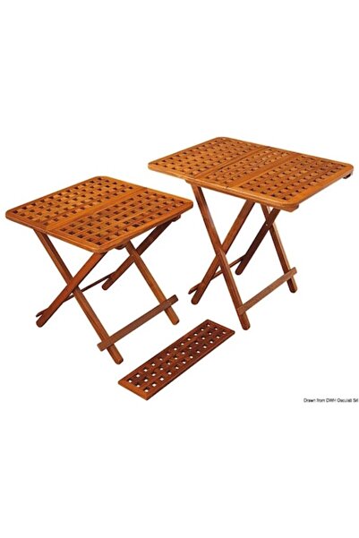 OSCULATI Extensie din lemn de tec (Arc), 60x76 cm, pentru masă pliabilă 60x60 cm