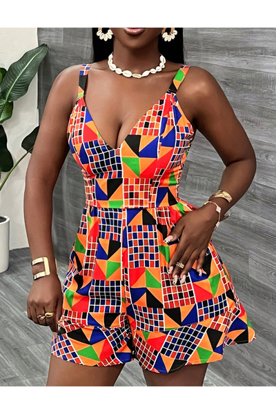 Sheya Shein Curve+ short jumpsuit, mix colors