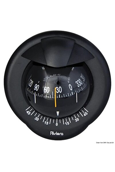 OSCULATI Busolă Riviera Pegasus Polare BP, diametru 80 mm, iluminare 12/24V