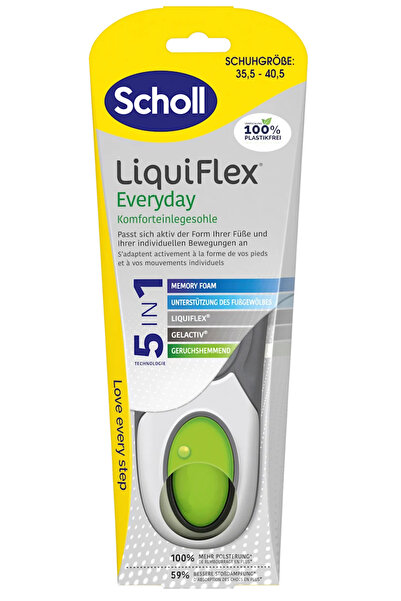 Scholl Günlük Tabanlık Jel Destekli Hafızalı Sünger 5in1 Comfort – 35,5-40,5 numara S Beden