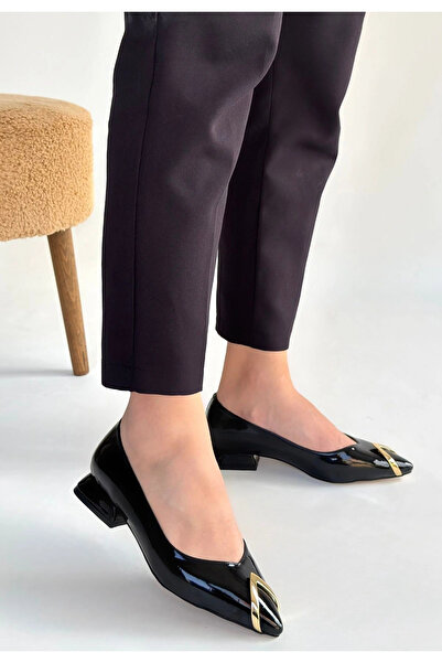 ALFA AKSESUAR 03 Pantofi balerină din piele neagră Goes