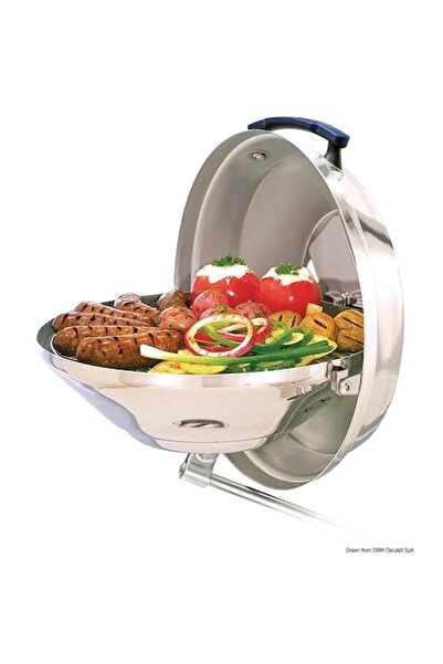 OSCULATI Magma Charcoal Grill, Stainless Steel, 381 mm Diameter