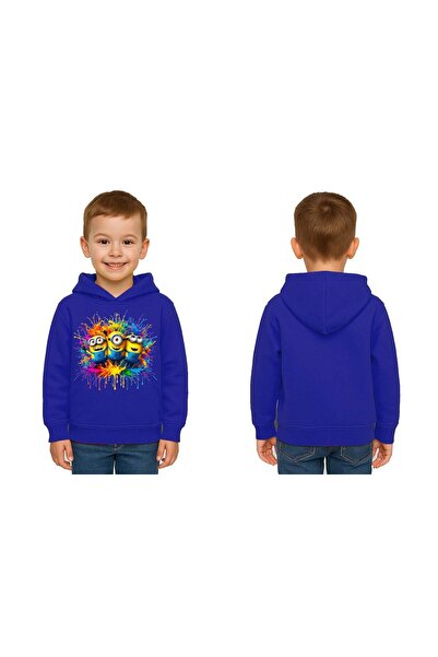SEDİRLİ Унисекс детска суитшърт с принт на Миньони, качулка с принт, 3-слойна...