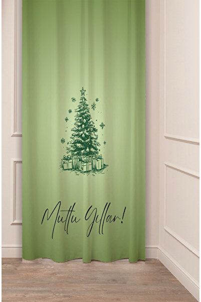 GREENDECOR Christmas Pine Tree Christmas Tree Snow New Year Christmas Patterned Specially Designed Digital Printed Background Curtain