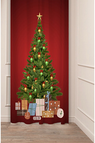 GREENDECOR Christmas Pine Tree Christmas Tree Snow New Year Christmas Patterned Specially Designed Digital Printed Background Curtain