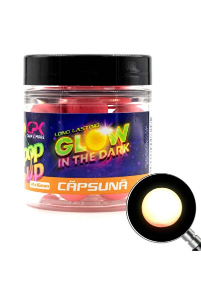 CPK Pelete plutitoare Feeder care strălucesc în întuneric, căpșuni, 14/16 mm