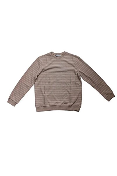 hipatu سترة سيلانيك مخططة بياقة دائرية