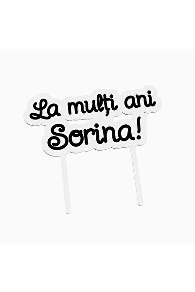 OEM Cake topper pentru tort aniversare, cu textul La multi ani Sorina