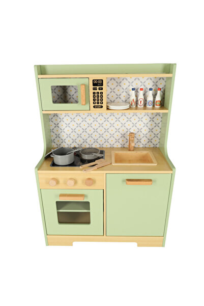CIUPIGo Wooden Kitchen for Kids with Accessories – Oven, Stove, Sink and Various Utensils,