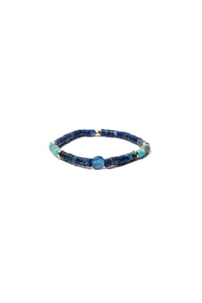 Ezera Women's Bracelet, Sediment Jasper and Kyanite stones, 17-18 cm
