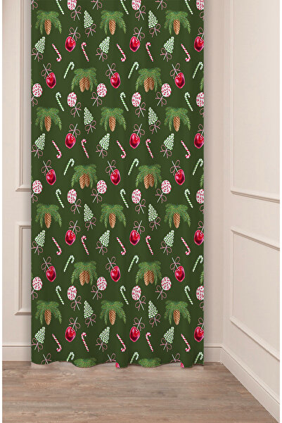 GREENDECOR Christmas Pine Tree Christmas Tree Snow New Year Christmas Patterned Specially Designed Digital Printed Background Curtain