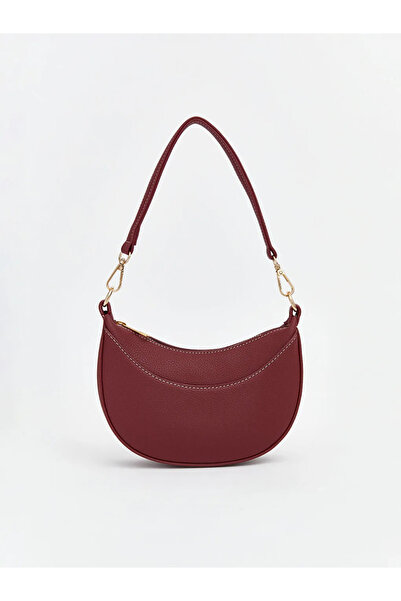 LC Waikiki Claret Red Leather Look Women's Shoulder Bag