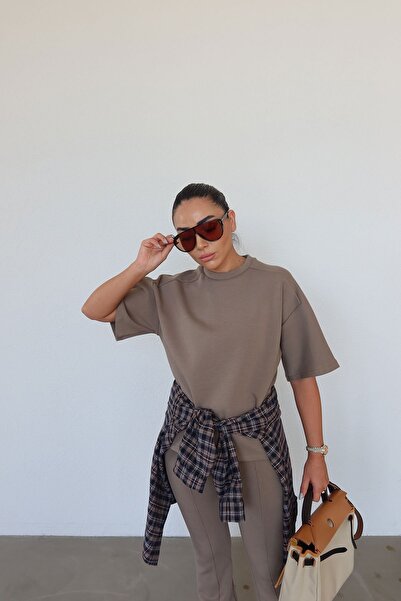 Özge Özgenç Tok Texture Oversize Tshirt