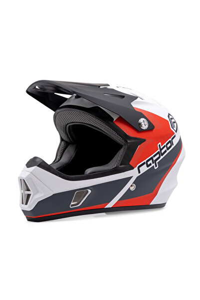 RAPTOR Full Face Bisiklet Kaskı Rebel L Beden Beyaz